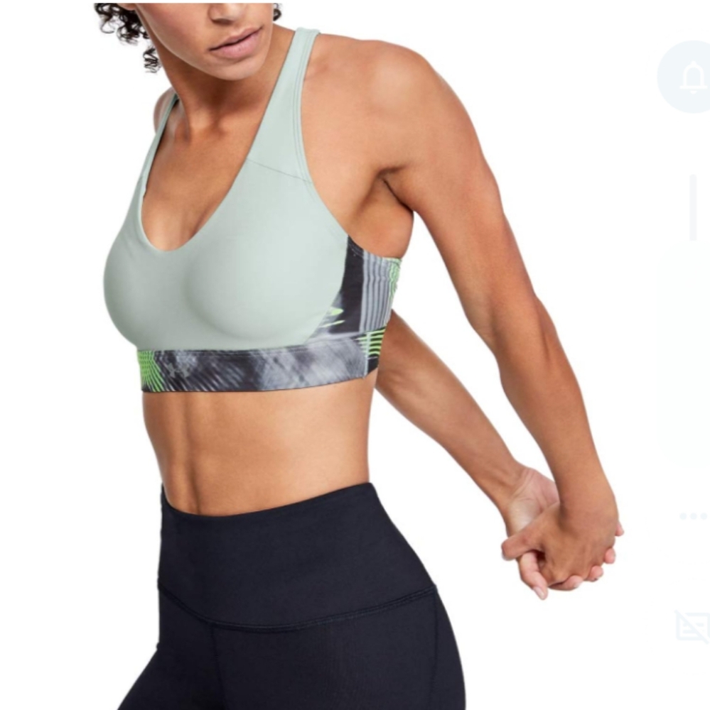 NWT Under Armour Light Green Sports Bra SM